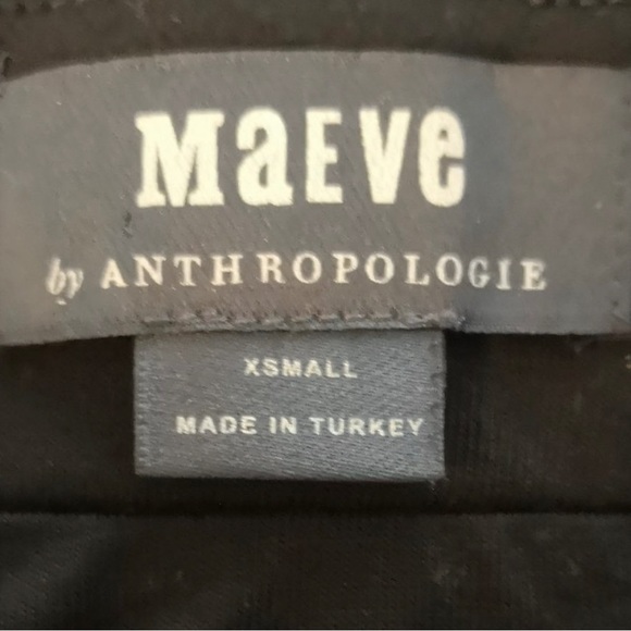 Maeve Anthropology Black and gold MIDI Skirt size XS - Picture 2 of 5